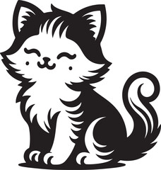 A cute cat vector art illustration