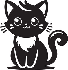 A cute cat vector art illustration