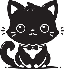 A cute cat vector art illustration