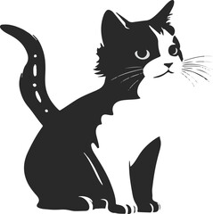 A cute cat vector art illustration