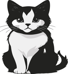 A cute cat vector art illustration