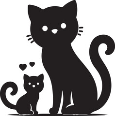 A cute cat vector art illustration