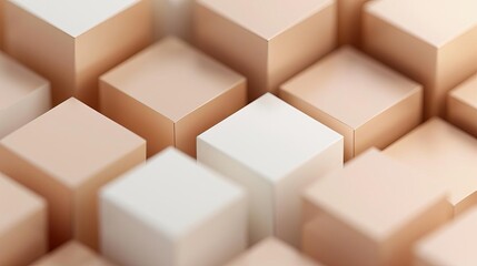 Abstract background with white cubes in a grid pattern.