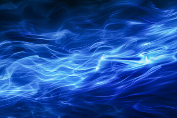 Obraz premium Dynamic Streaks of Deep Blue Light Against Black Background