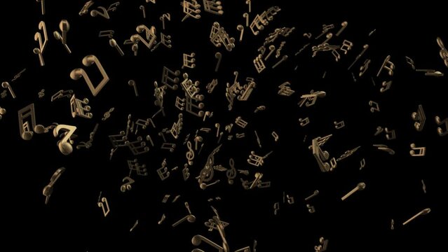 floating musical notes