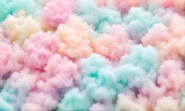 abstract colorful cotton candy in soft pastel color background