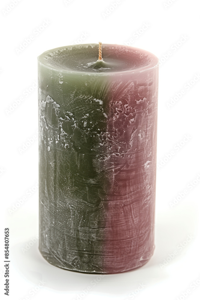 Poster artisan candle on a white background. created with generative ai technology.