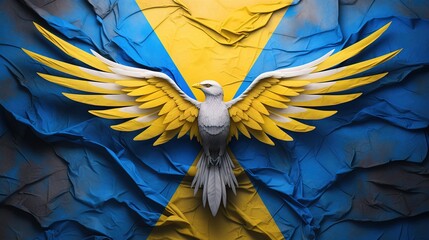 Fototapeta premium angel wings on black background