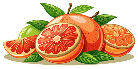 grapefruit isolated on white