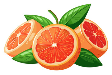 grapefruit with leaves