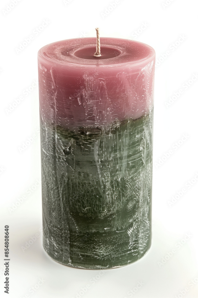 Poster artisan candle on a white background. created with generative ai technology.