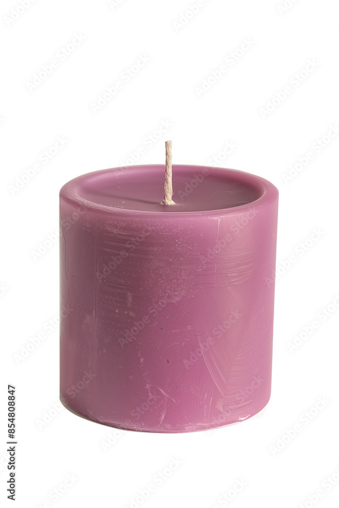 Poster artisan candle on a white background. created with generative ai technology.