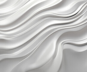 Obraz premium White 3D texture background, GenerativeAI. White curve wallpaper.