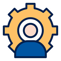 Management lineal color icon vector for mobile app, website, logo and presentation design.