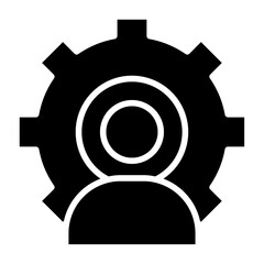 Management solid icon vector for mobile app, website, logo and presentation design.