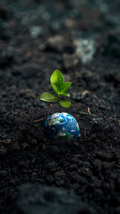 Earth Day concept, planet earth in natural environment