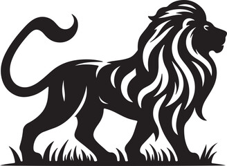  lion  silhouette  vector style illustrator