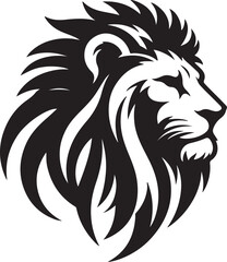  lion had silhouette  vector style illustrator