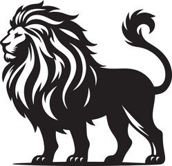  lion  silhouette  vector style illustrator