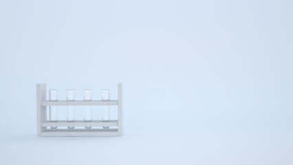 Science experiment tools on a white background
