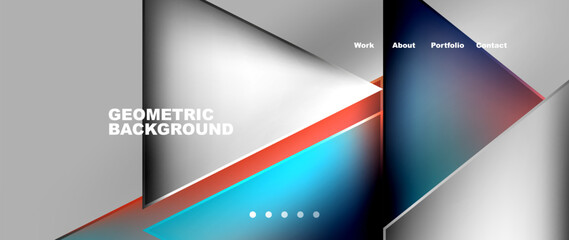 Fototapeta premium Gradient triangle geometric minimal wallpaper