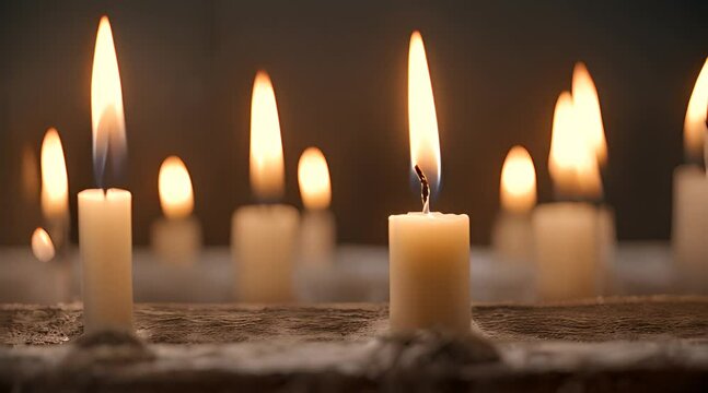 A candle is a lighting source consisting of a wick covered in flammable solid fuel