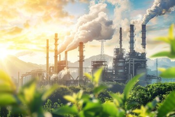 CCUS Concept, Capturing Carbon Dioxide Emissions for Utilization and Storage, Generative AI.