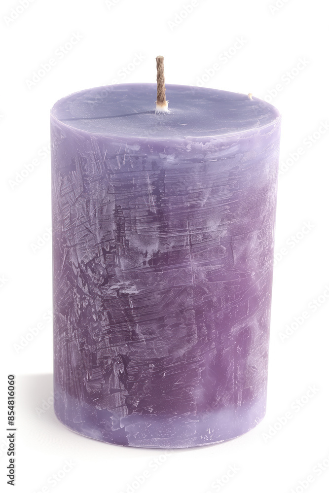 Poster artisan candle on a white background. created with generative ai technology.