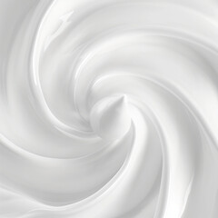 Fototapeta premium White background, cream swirls, cream texture, skincare, closeup, smooth, soft, lotion, beauty, cosmetic, hydration, moisturizing, silky, luxurious, premium