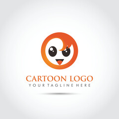 Cartoon Logo Template. Child Icon. Vector Illustration