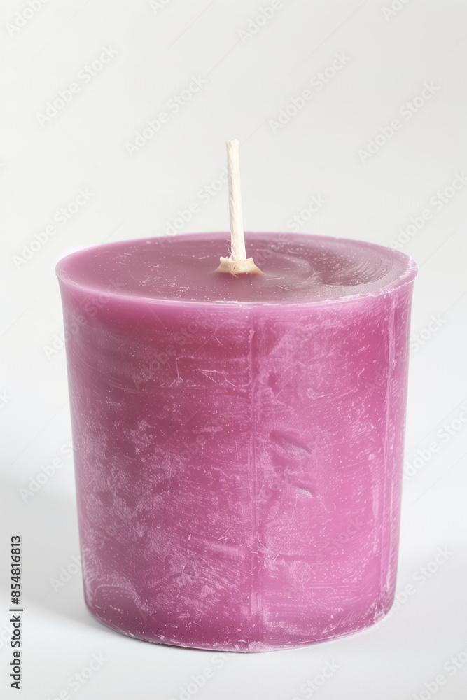 Poster artisan candle on a white background. created with generative ai technology.