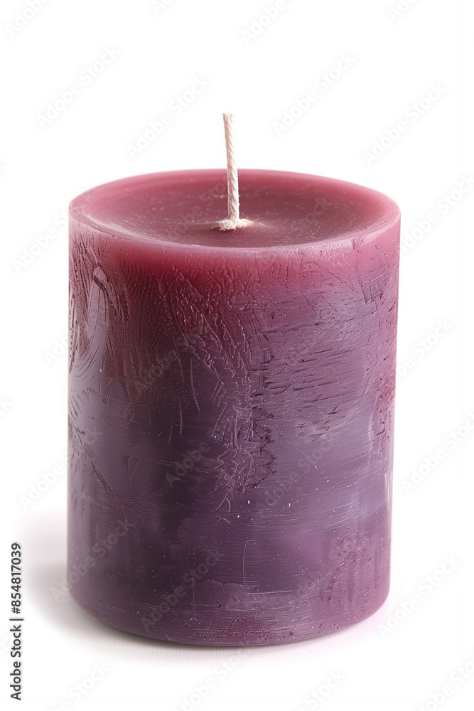 Poster artisan candle on a white background. created with generative ai technology.