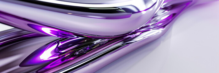 Polished chrome with reflective purple highlights: Sleek and futuristic, ideal for tech showcases or luxury advertisements, the chrome and purple highlights create a dazzling and modern setting
