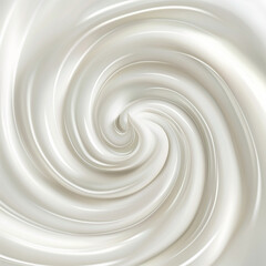 Fototapeta premium White background, cream texture, closeup, cream swirls, smooth, soft, skincare, lotion, beauty, cosmetic, hydration, moisturizing, silky, luxurious, premium