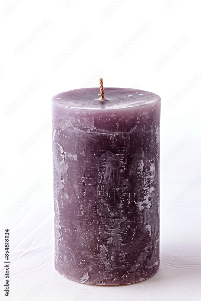 Poster artisan candle on a white background. created with generative ai technology.