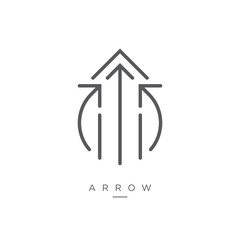 Abstract arrow logo icon symbol for business and company