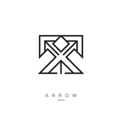 Abstract arrow logo icon symbol for business and company