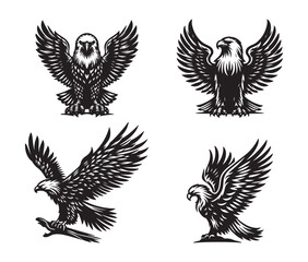 Fototapeta premium Eagle Silhouette Vector logotype