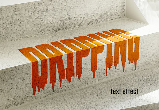 Dripping Text Effect. Constains Ai Elements