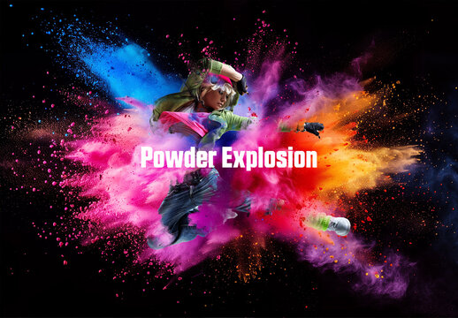 Powder Explosion Effect with Ai Elements