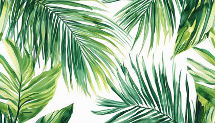 watercolour palm leaf wallpaper