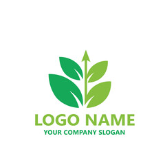  leaf logo design ready vector template