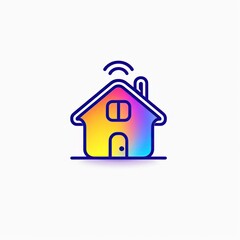 Logo Home Building Business Company. Branding Web and Presentation Background.