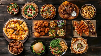 Food concept top view with copyspace