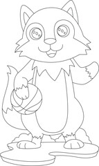 Wolf Basketball player Basketball Sports Animal Vector Graphic Art Illustration