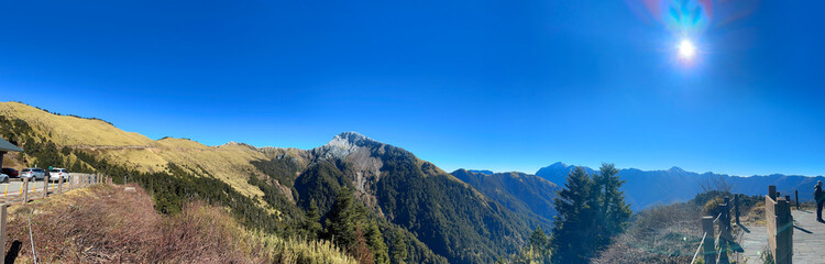 Obraz premium Taiwan, mountains, Hehuan Mountain, high mountains, mountain climbing, hiking,