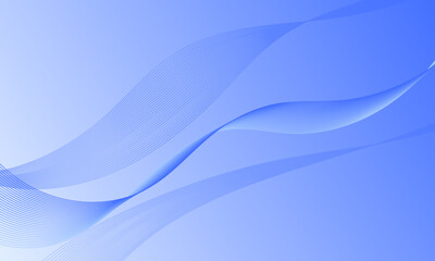 blue light lines wave curves with smooth gradient abstract background