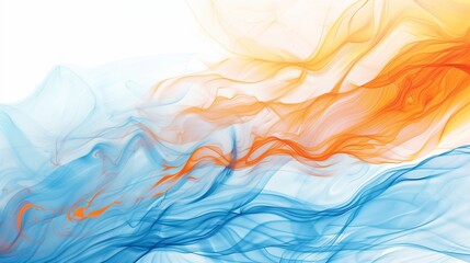 A nice and simple background visual for a presentation, blue orange and white colors.