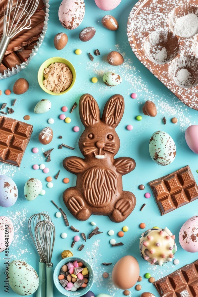 Poster a table filled with various types of chocolates, perfect for a sweet tooth or a dessert lover