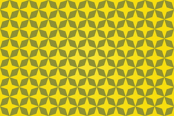 rhombus star pattern design yellow color background.